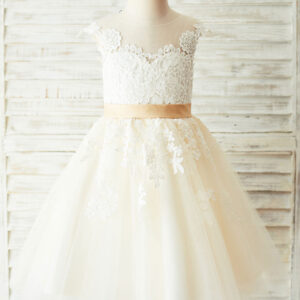 amazing jewel neck sleeveless sash kids party dresses showprettydress