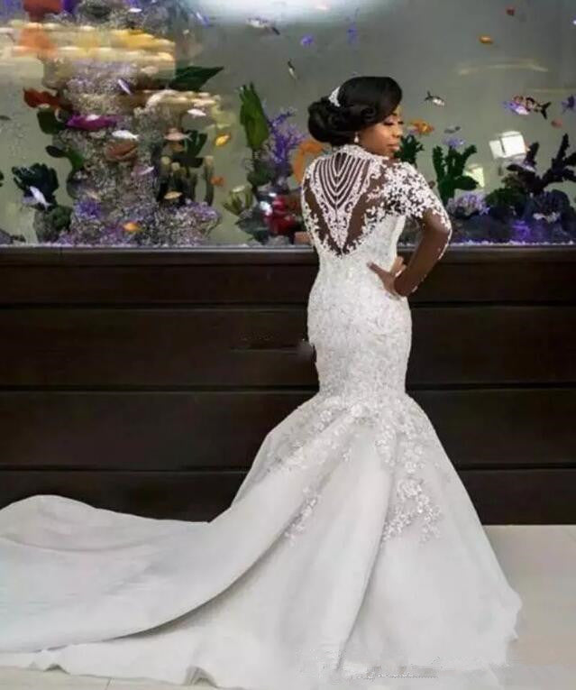 amazingbeads lace appliques high neck wedding dress mermaid bridal dress showprettydress 3 amazingbeads lace appliques high neck wedding dress mermaid bridal dress showprettydress 3