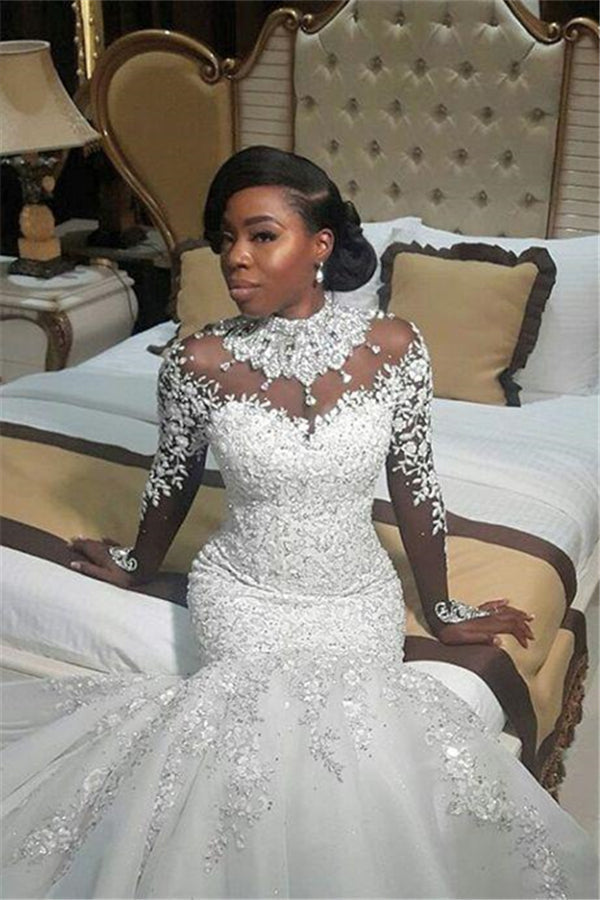 amazingbeads lace appliques high neck wedding dress mermaid bridal dress showprettydress amazingbeads lace appliques high neck wedding dress mermaid bridal dress showprettydress