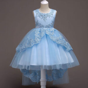 baby blue lace tulle princess tutu embroidered kids ball gown dress showprettydress