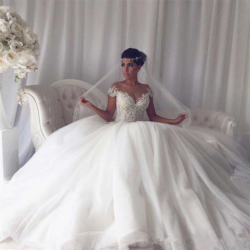 beads lace royal wedding dresses princess ball gown sheer tulle modern bridal gowns showprettydress 3 beads lace royal wedding dresses princess ball gown sheer tulle modern bridal gowns showprettydress 3