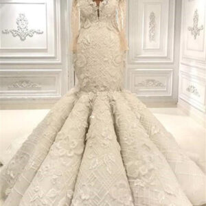 beautiful ivory mermaid sweetheart lace bridal gowns for wedding showprettydress