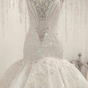 cap sleeves sparkle diamond fit and flare wedding dresses online showprettydress