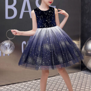 chic jewel neck tulle sleeveless short princess kids social party dresses showprettydress