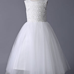 flower girl dress ivory lace tulle tutu first communion dresses dress sleeveless short kids dinner party dress showprettydress