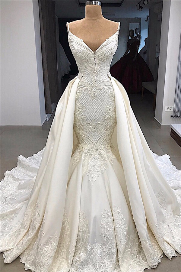 glamorous mermaid sleeveless lace wedding dress overskit showprettydress glamorous mermaid sleeveless lace wedding dress overskit showprettydress