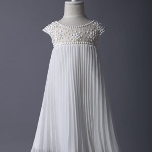 ivory flower girl dress boho beaded pleated kids party dresses showprettydress