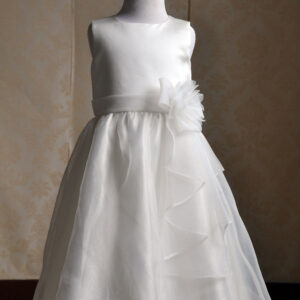 ivory flower girl dress sash bows ruffles dress showprettydress
