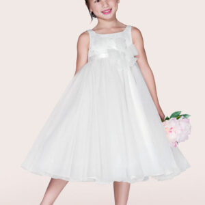 ivory tulle jewel neck sleeveless a line kids party dresses showprettydress