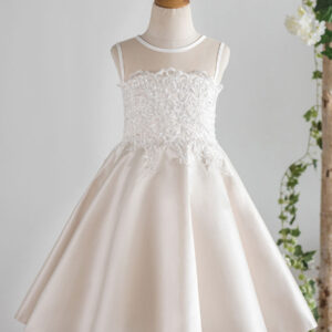 jewel neck sleeveless beaded kids party dresses showprettydress 1