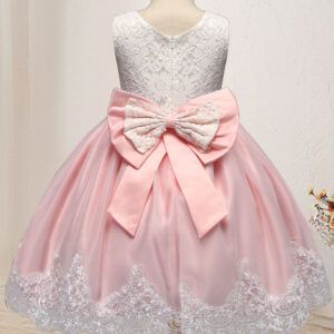 jewel neck sleeveless embroidered kids party dresses showprettydress