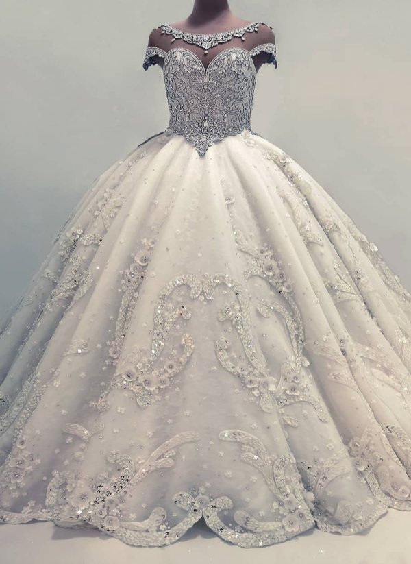 luxurious ball gown wedding dresses shiny crystals bridal gowns with flowers showprettydress 2 luxurious ball gown wedding dresses shiny crystals bridal gowns with flowers showprettydress 2