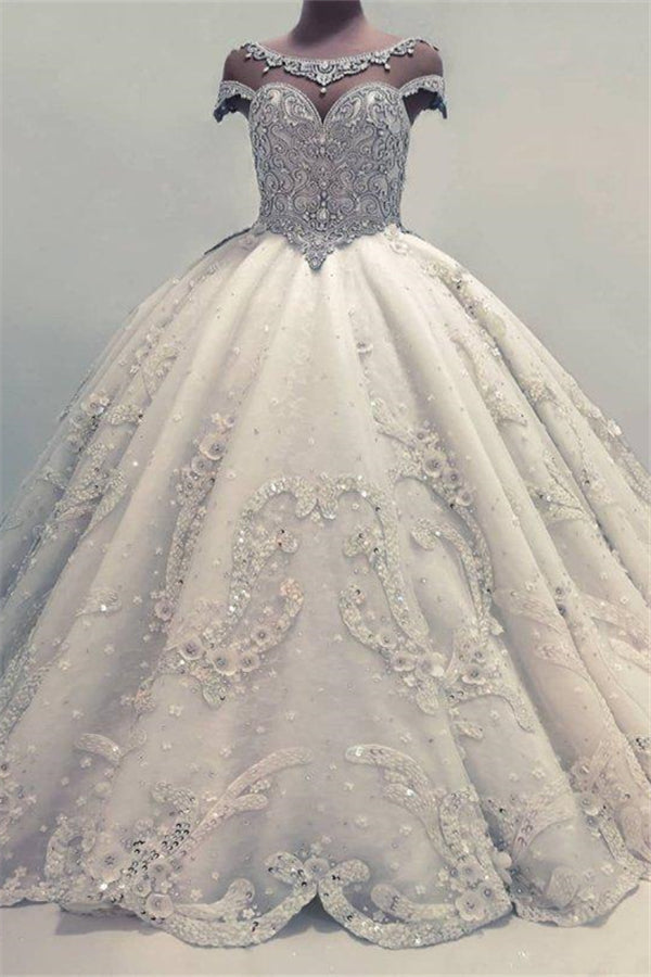 luxurious ball gown wedding dresses shiny crystals bridal gowns with flowers showprettydress luxurious ball gown wedding dresses shiny crystals bridal gowns with flowers showprettydress