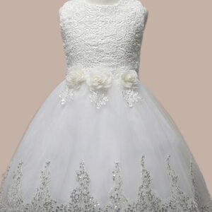 manadlian child girls sequined strapless long organza princess girl dress showprettydress