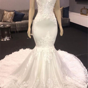 modern strapless lace appliques mermaid wedding bridal gowns new arrival showprettydress