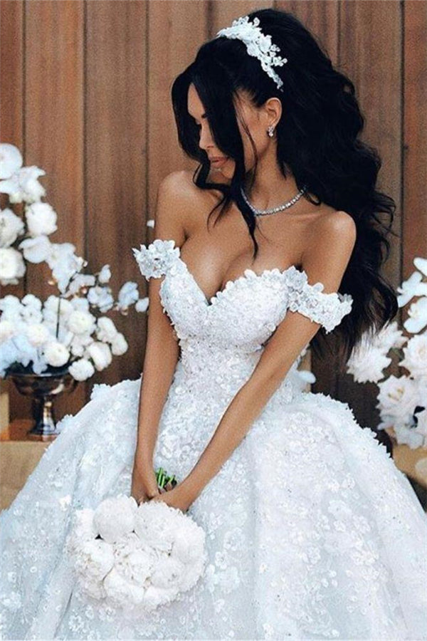 off the shoulder appliques luxurious wedding dresses princess ball gown modern bride dress showprettydress off the shoulder appliques luxurious wedding dresses princess ball gown modern bride dress showprettydress