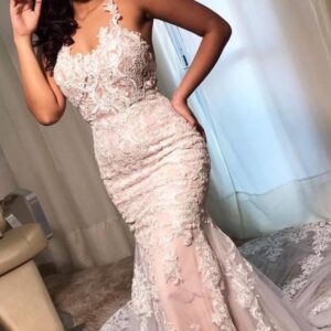 stunning sleeveless mermaid lace wedding dress online showprettydress