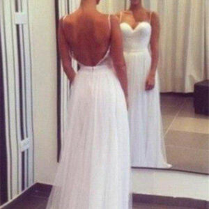 tulle floor length ruffless a line sleeveless sweetheart wedding dresses showprettydress