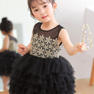 white jewel neck tulle sleeveless short princess kids social party dresses showprettydress